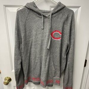Gray Hoodie with Reds Logo